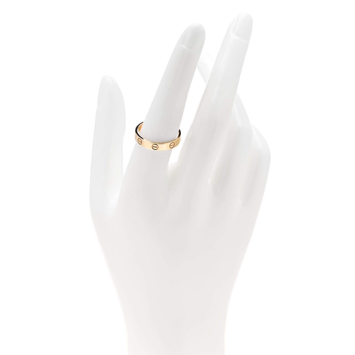 Cartier 18K Yellow Gold 3.5mm LOVE Wedding Band Ring 56 7.5 2 of 4