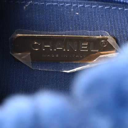Chanel Shearling Sheepskin Large Chanel 19 Flap Blue 6 of 11