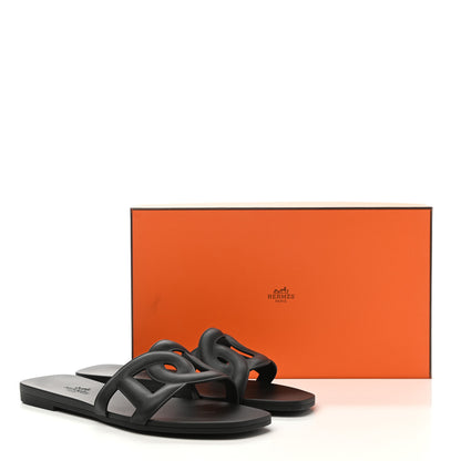 Hermes Rubber Aloha Sandals 35 Black 9 of 9