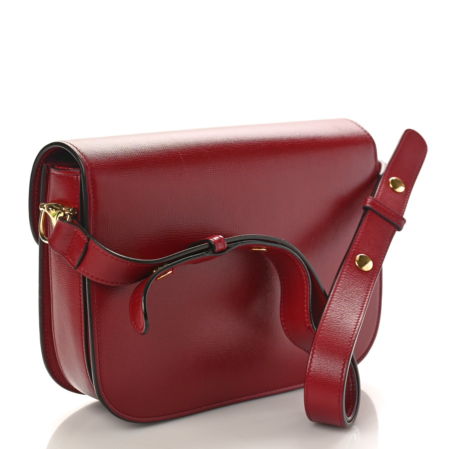 Gucci Azalea Calfskin Horsebit 1955 Shoulder Bag New Cherry Red 3 of 13