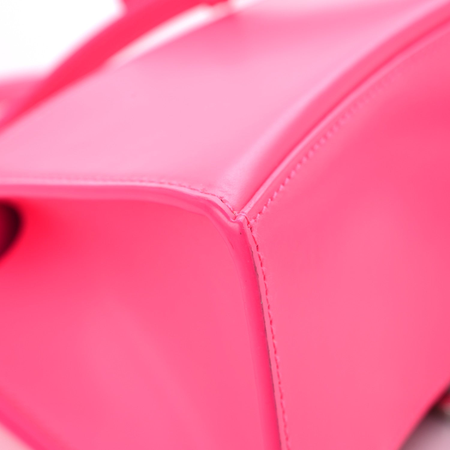Balenciaga Shiny Box Calfskin Small Hourglass Top Handle Bag Hot Pink 10 of 17