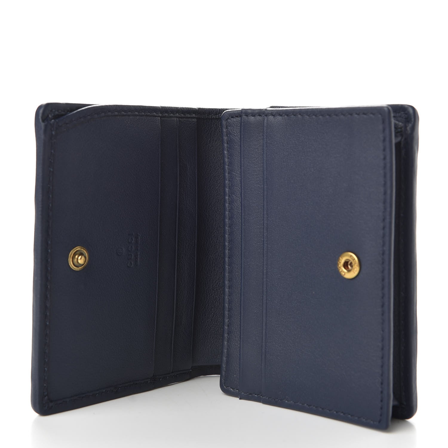 Gucci Canvas Flora Floral Trapuntata Zumi Card Case Wallet Great White Multicolor Blue Agata 5 of 7