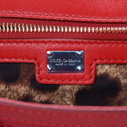Dolce & Gabbana Lambskin Lace Miss Dolce Shoulder Bag Red 6 of 8