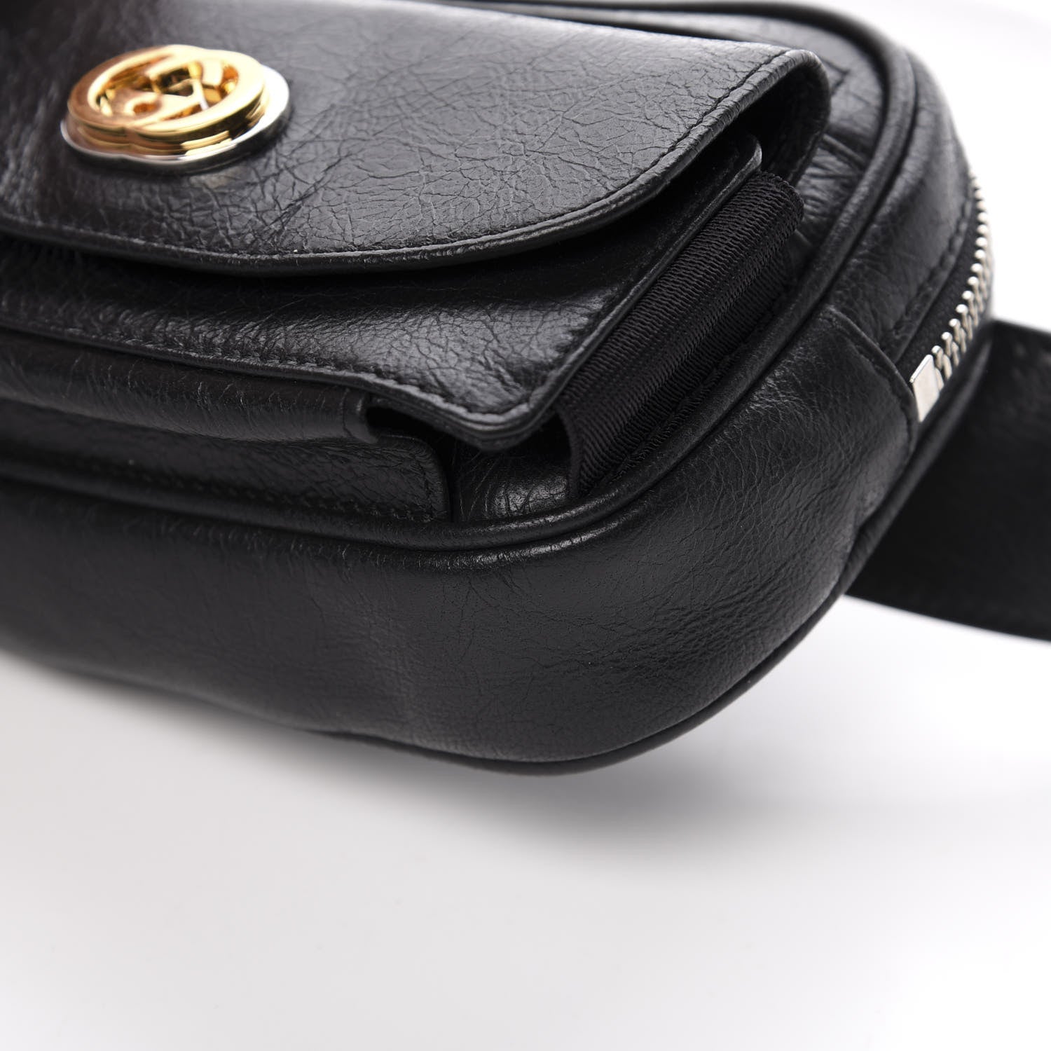 Gucci Fluffy Calfskin Mini Morpheus Belt Bag 90 36 Black 10 of 12
