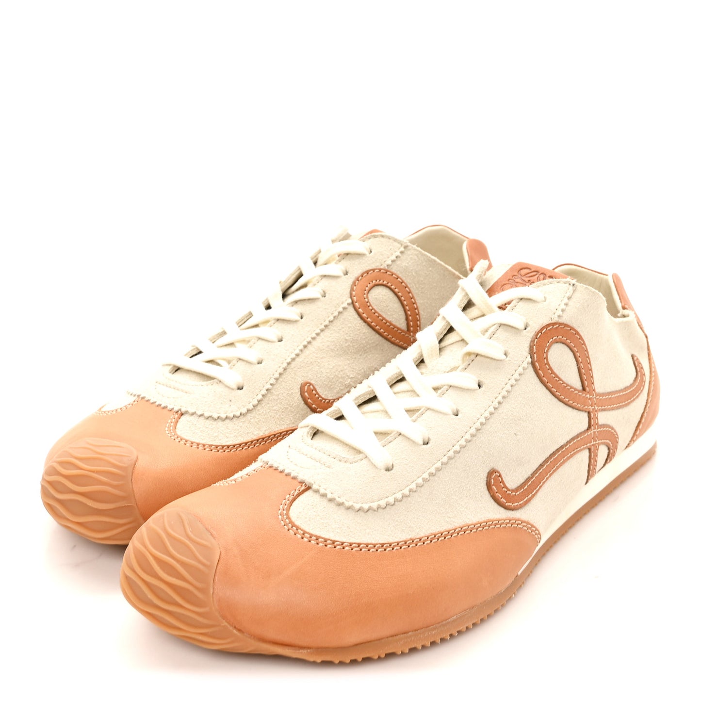 Deerskin Calfskin Mens Ballet Runners 2.0 Sneakers  44 Soft White Tan