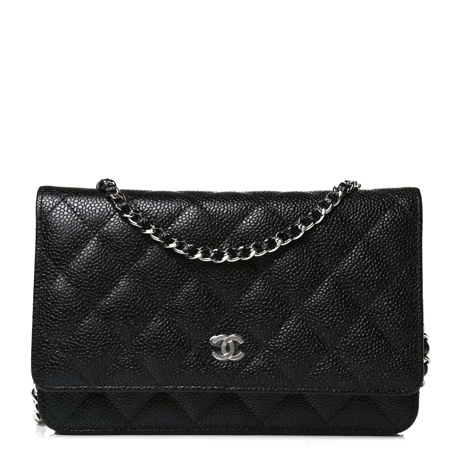 Chanel Caviar Quilted Wallet On Chain WOC Black 2 of 13