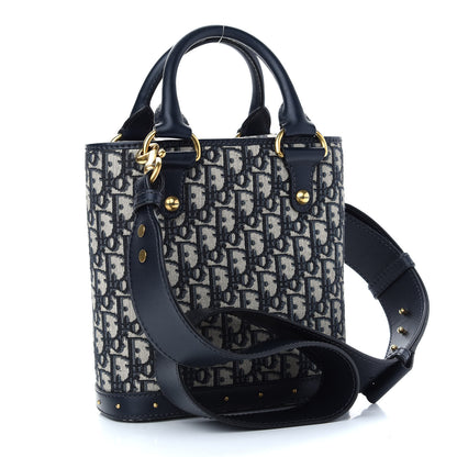 Christian Dior Oblique Studded DiorAvenue Bag Blue 3 of 8