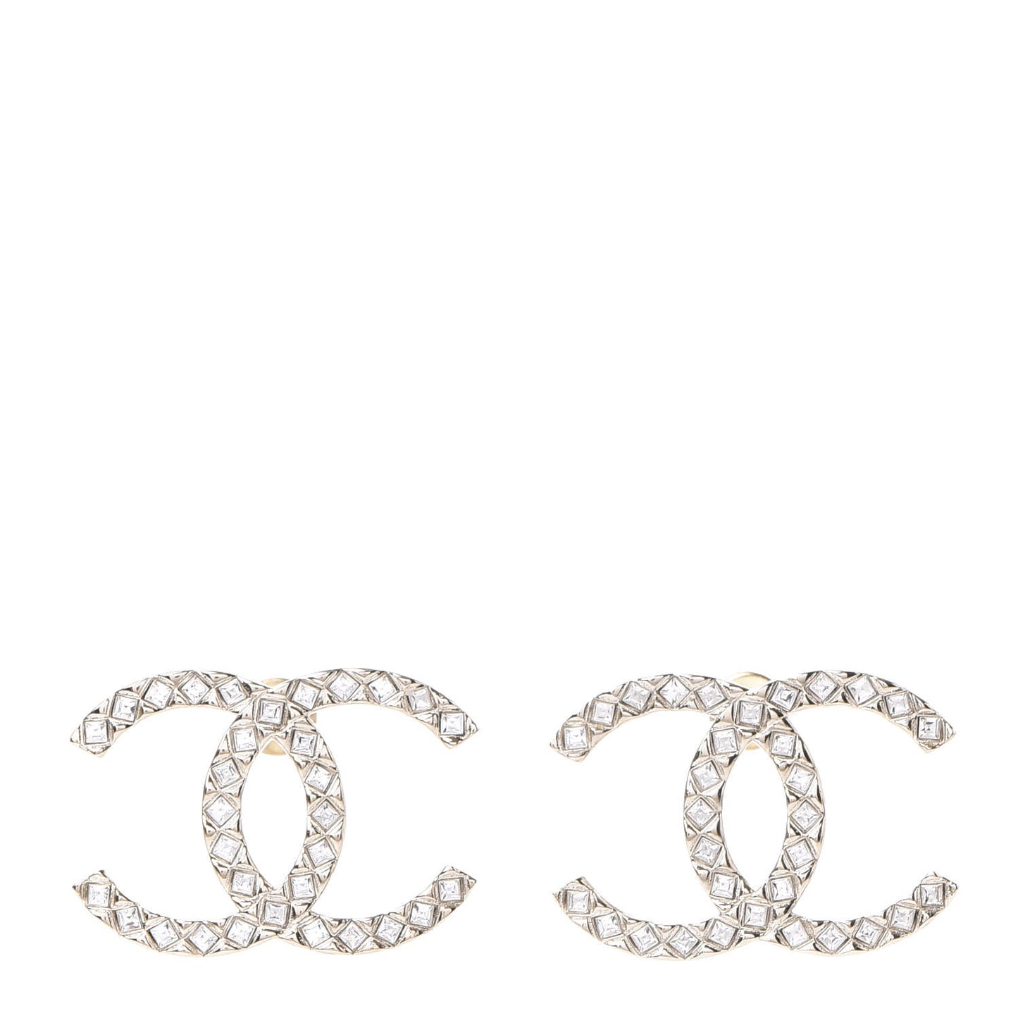 Baguette Crystal High Society CC Earrings Gold