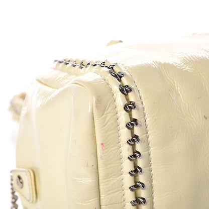 Chanel Patent Luxe Ligne Medium Bowler Ivory 13 of 17