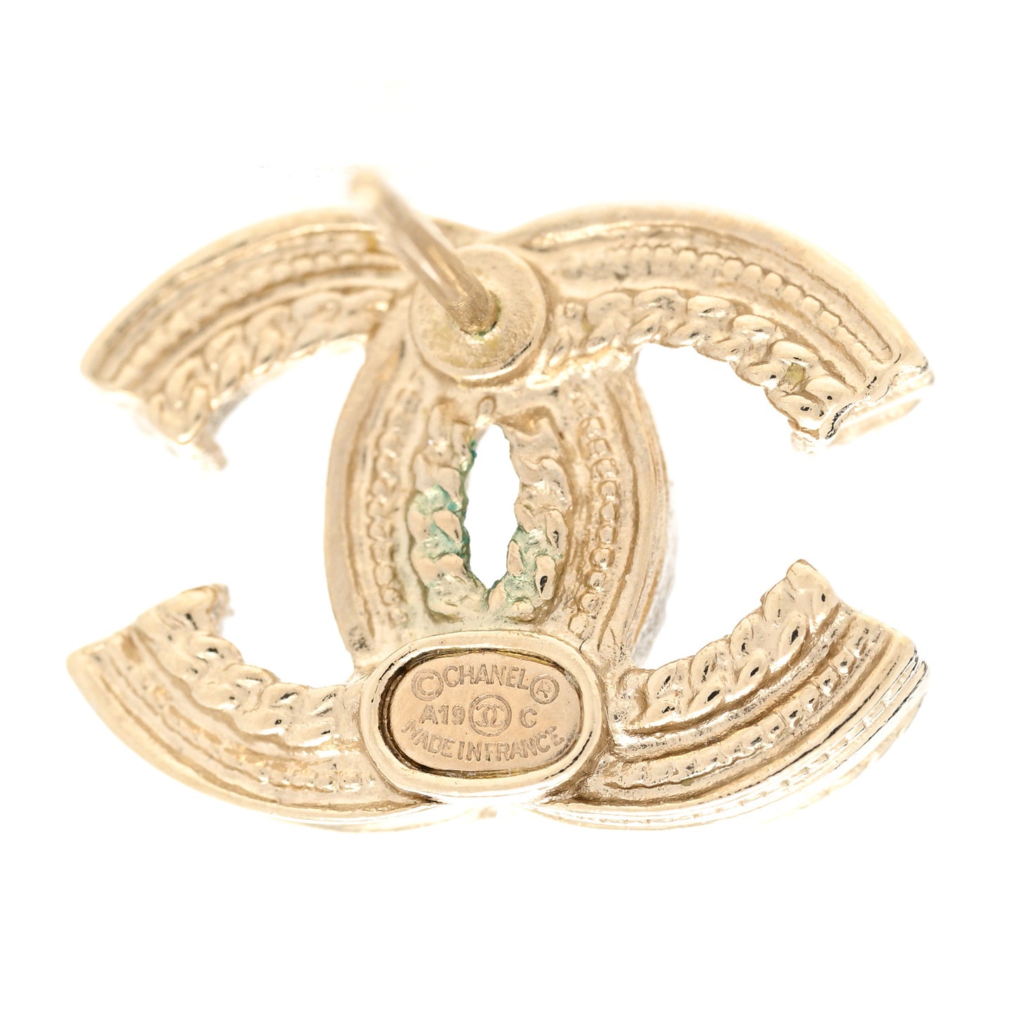 Pearl CC Earrings Gold