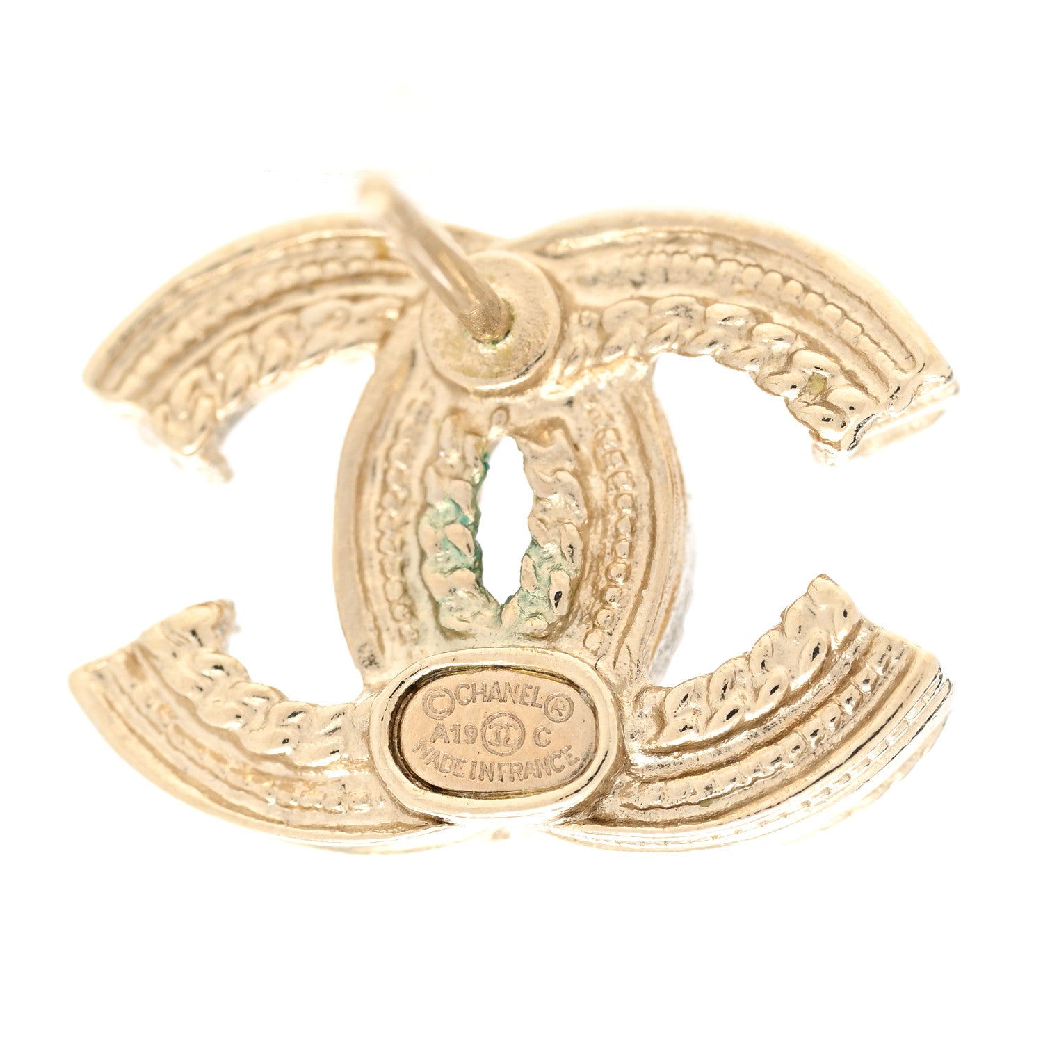 Chanel Pearl CC Earrings Gold 4 of 4
