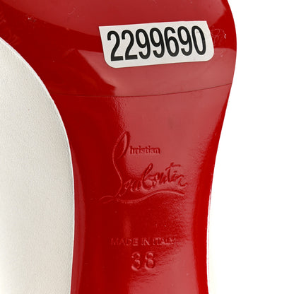 Christian Louboutin Pearlescent Nappa Miss Z 80 Pumps 38 Bianco 7 of 8