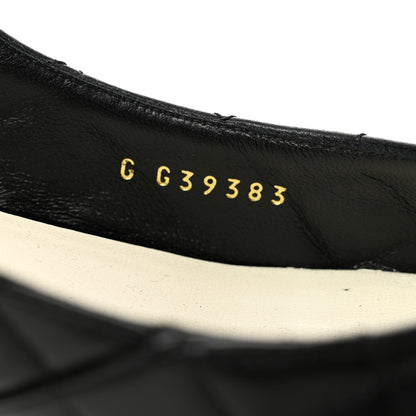 Chanel Lambskin Patent Quilted Cap Toe Mary Jane Flats 37 Black 7 of 8