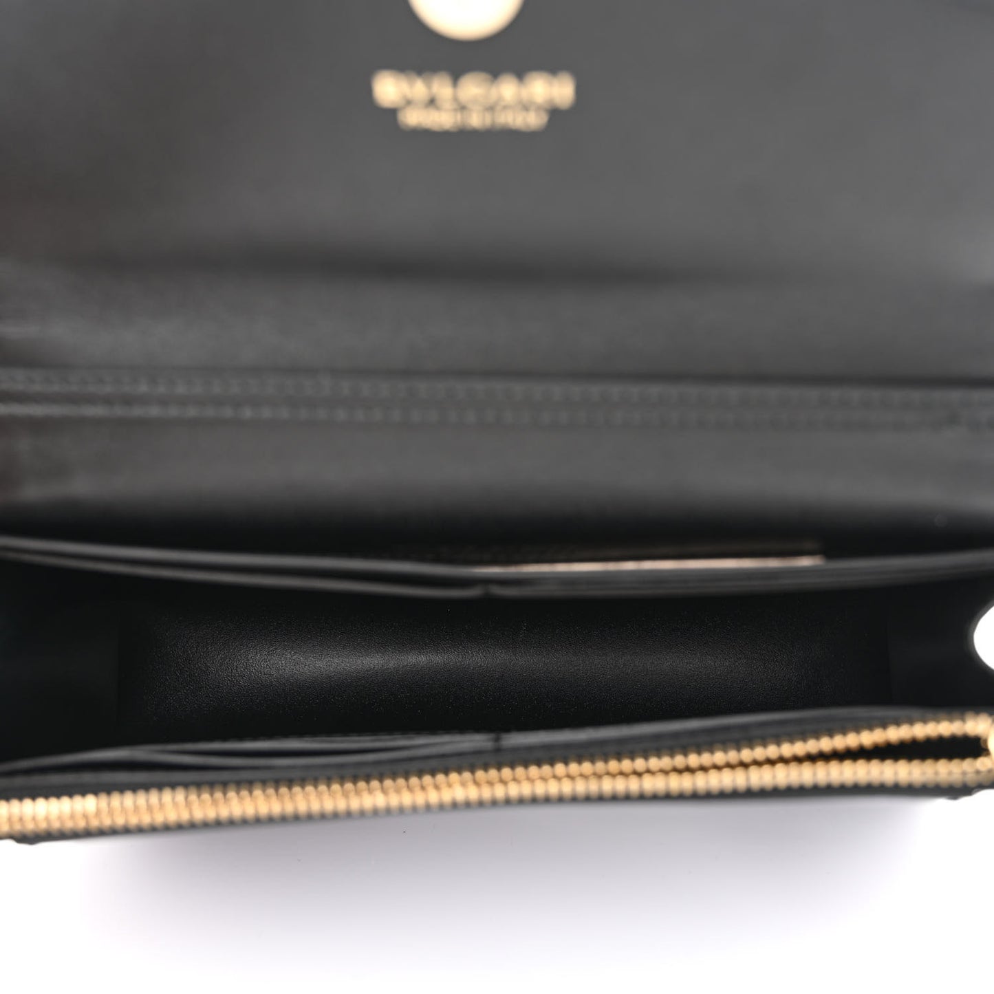 Metallic Serpenti Forever Chain Wallet Dark Blue