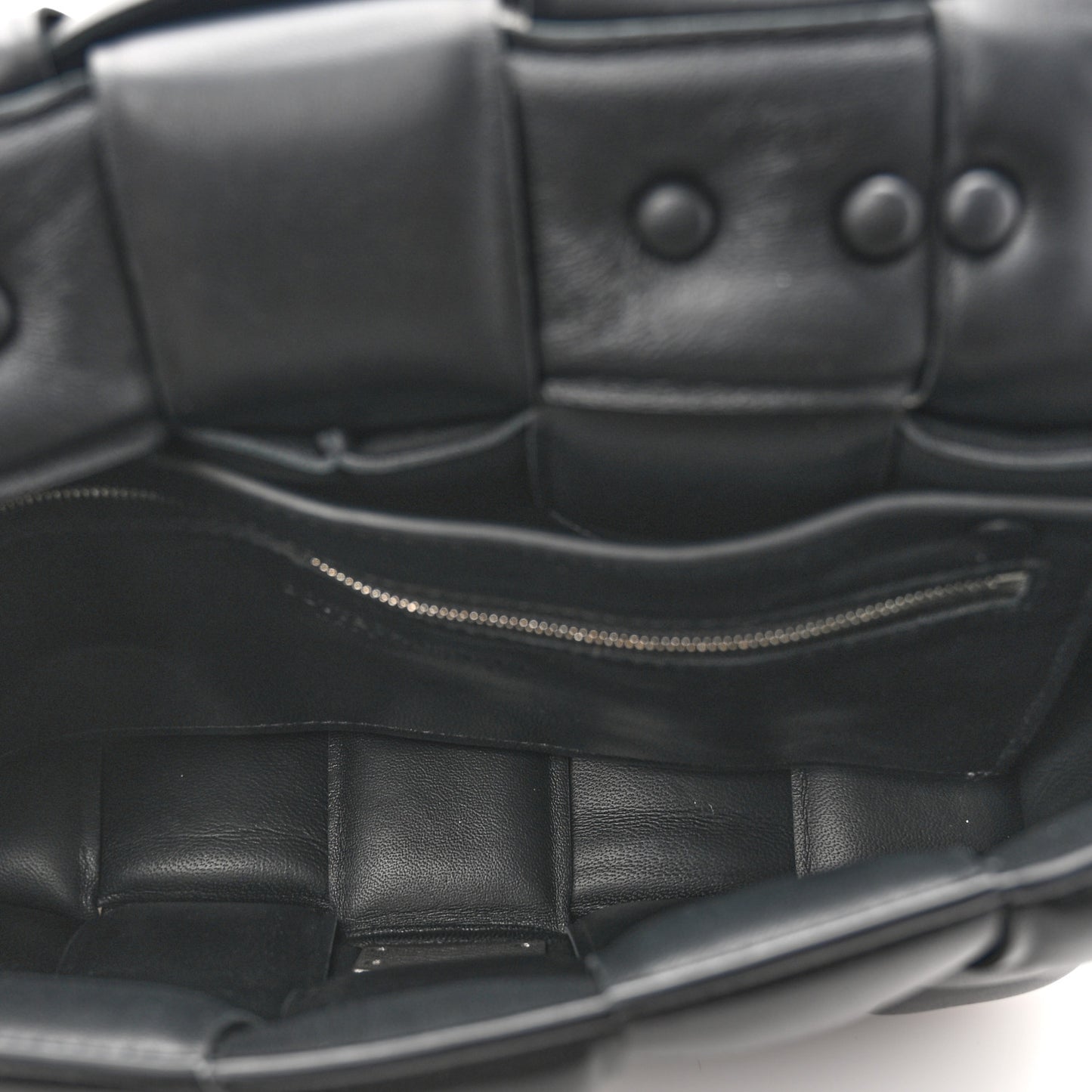 Lambskin Maxi Intreccio Padded Chain Cassette Crossbody Bag Black