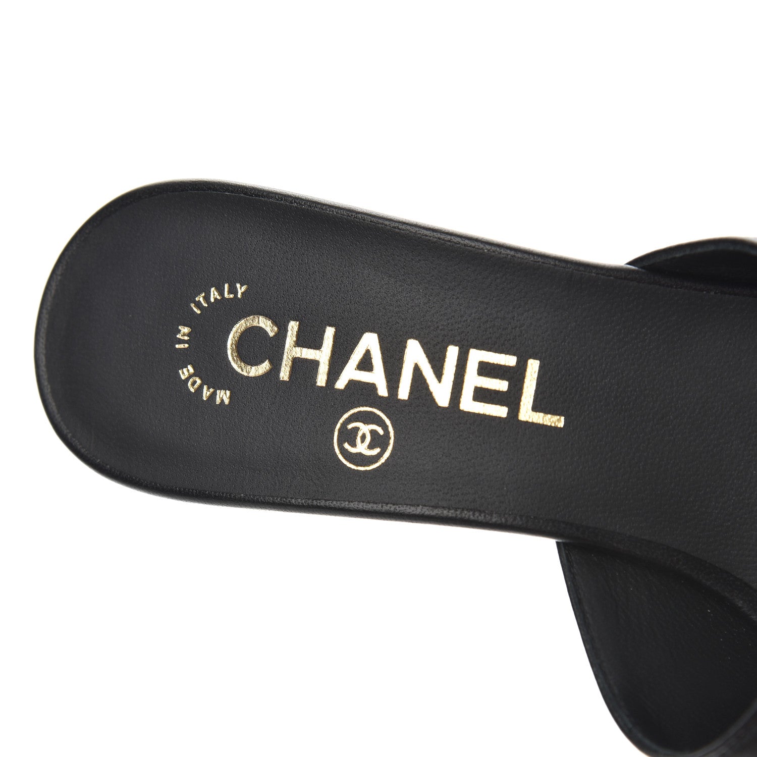 Chanel Lambskin Lucite CC Wedge Mules 35.5 Black 6 of 12
