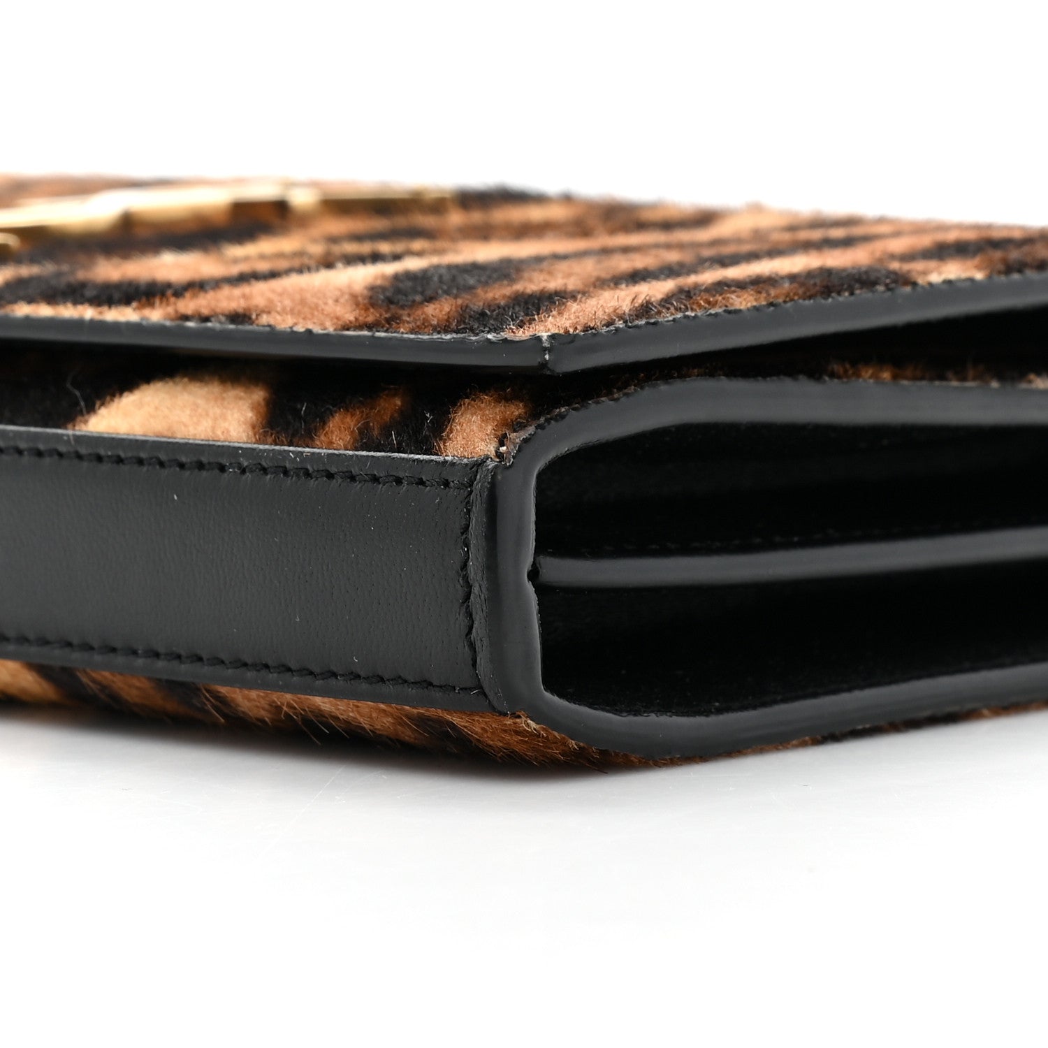 Saint Laurent Calf Hair Monogram Chain Wallet Leopard 10 of 16