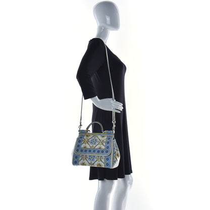 Dolce & Gabbana Dauphine Majolica Print Medium Miss Sicily Satchel Multicolor 2 of 13