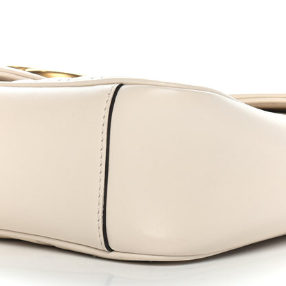 Gucci Calfskin Matelasse Small GG Marmont Shoulder Bag White 9 of 9