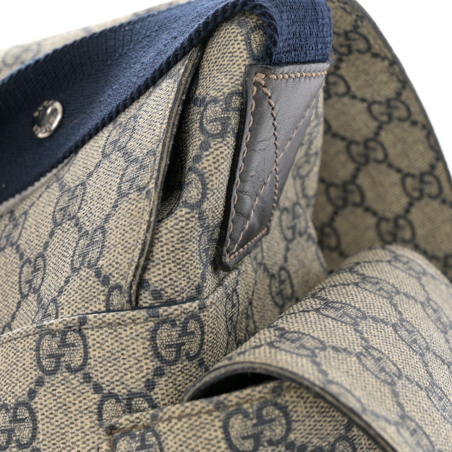 Gucci GG Plus Monogram Messenger Diaper Bag Navy 11 of 16