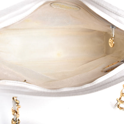 Chanel Caviar CC Shoulder Bag White 5 of 12