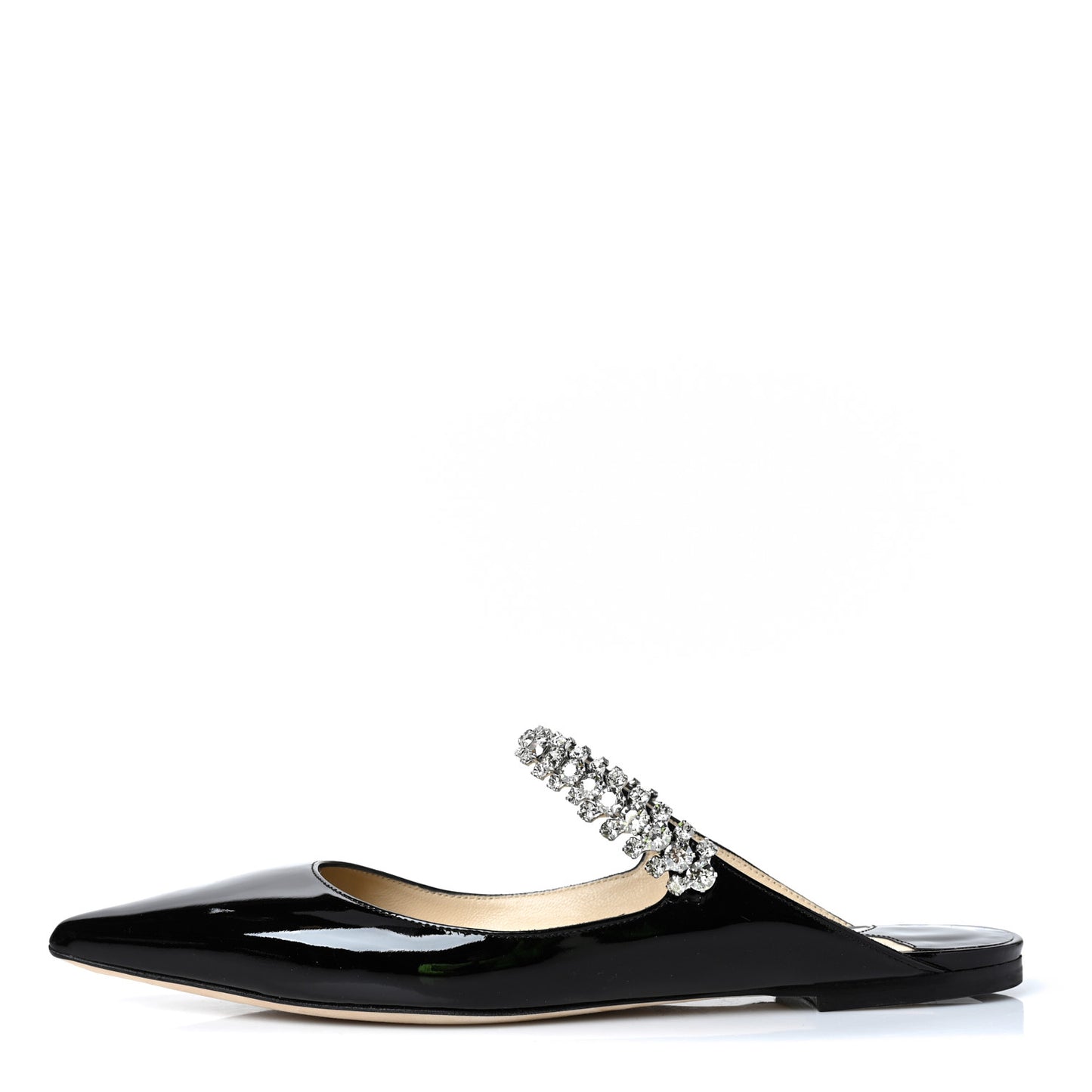 Patent Calfskin Bing 100 Mules 41 Black