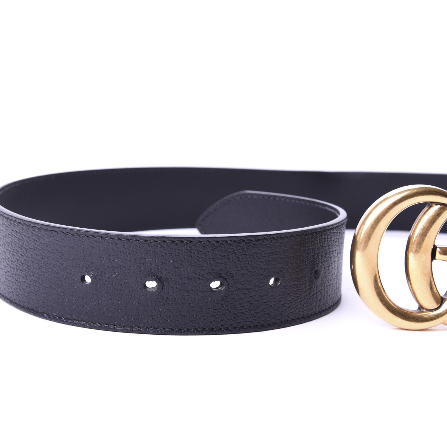 Gucci Textured Calfskin Double G 40mm Belt 85 34 Black 4 of 5