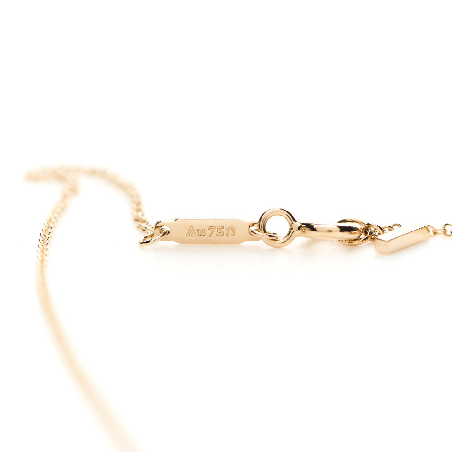 18K Rose Gold Small T Smile Pendant Necklace