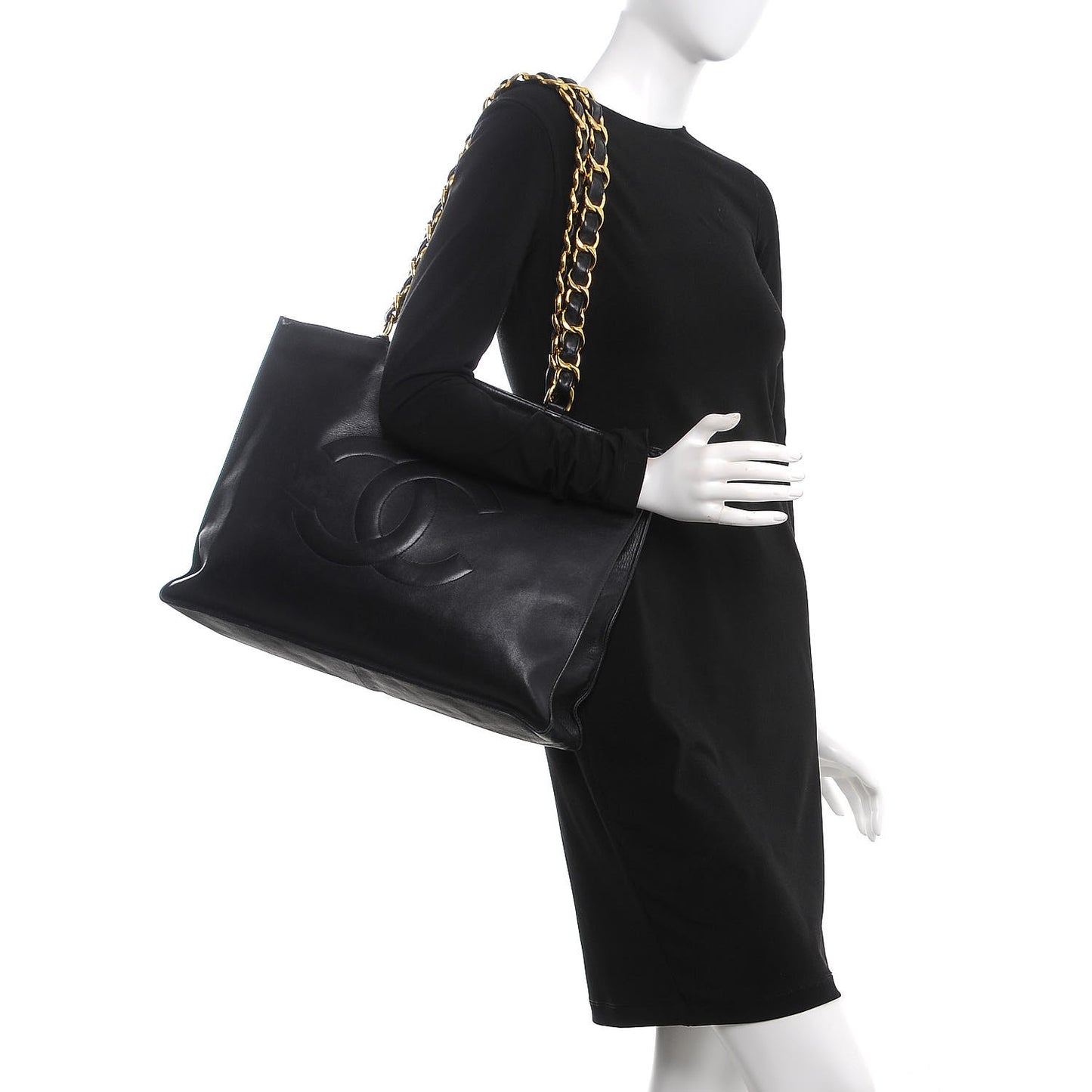 Lambskin CC Tote Black