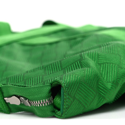 Bottega Veneta Econyl Jacquard Nylon Woven Pattern Garment Bag Green 9 of 10