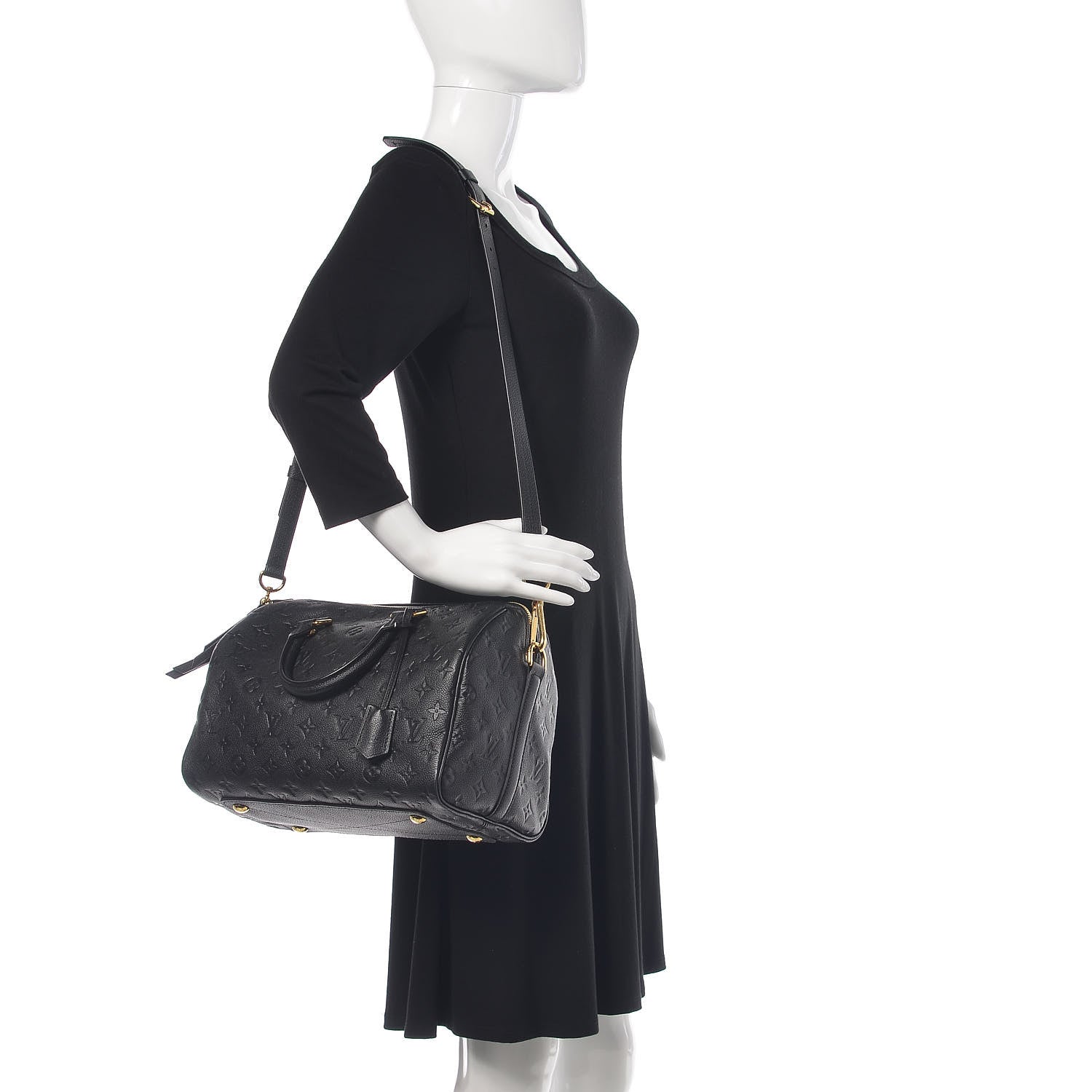 Louis Vuitton Empreinte Speedy Bandouliere 30 Black 2 of 9