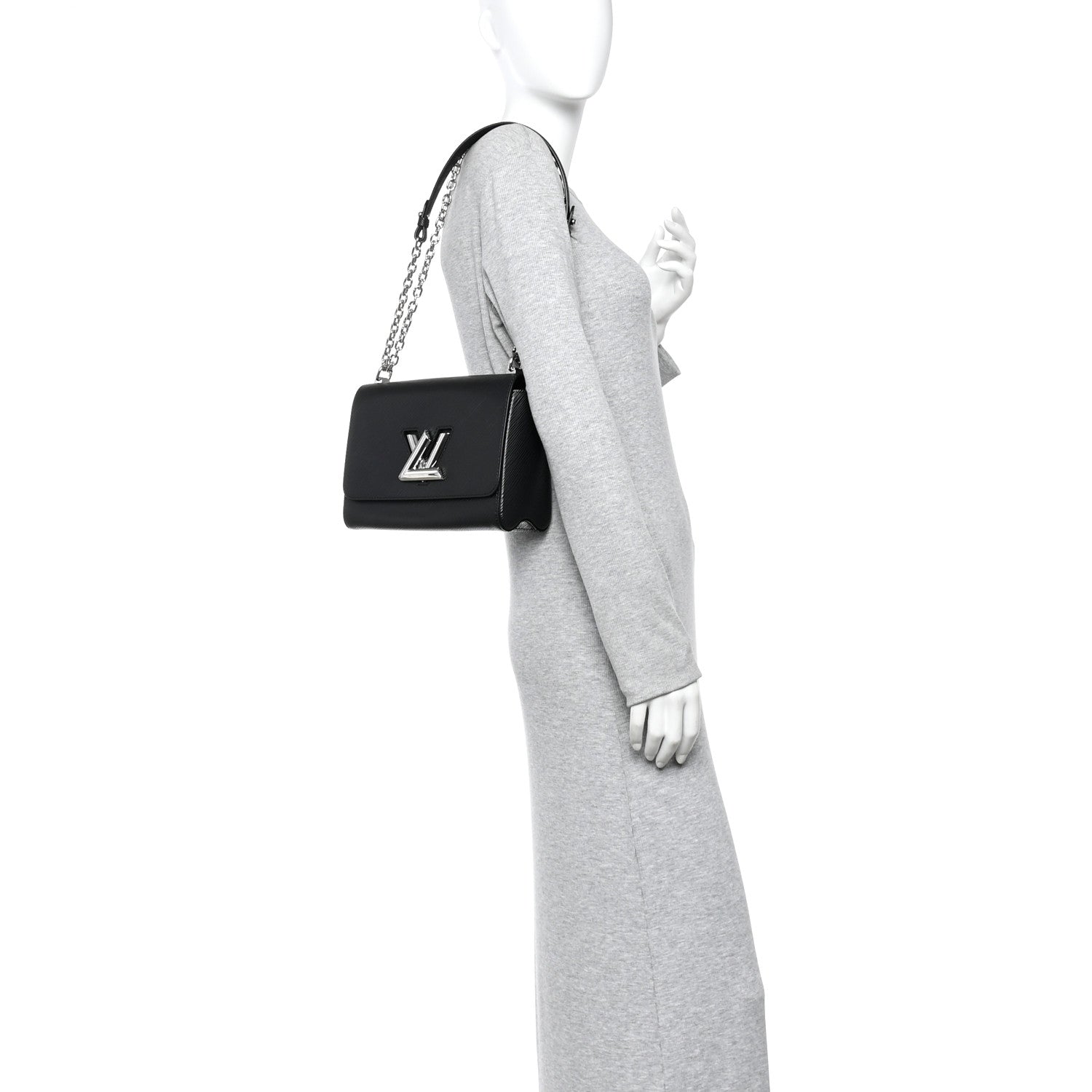 Louis Vuitton Epi Twist Shoulder Bag MM Black 2 of 10