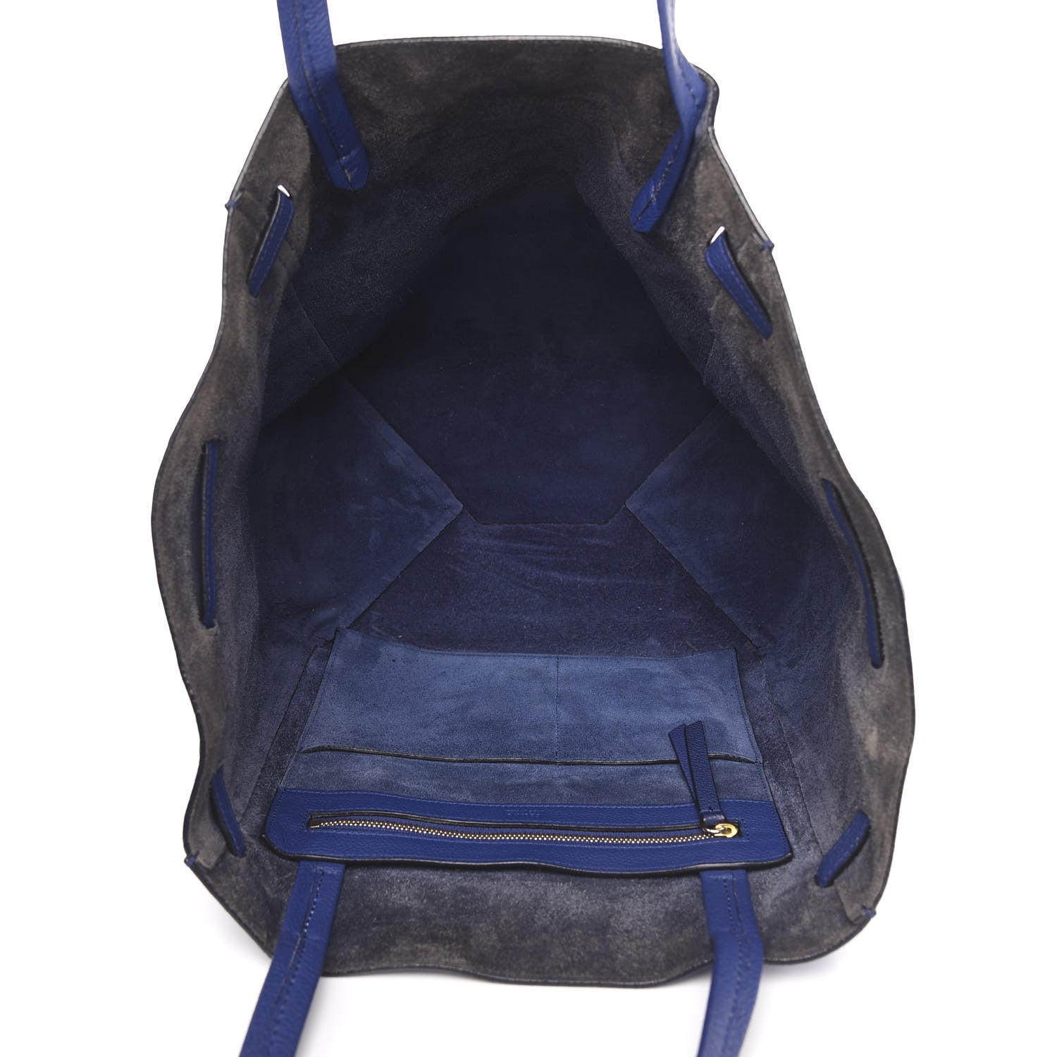 Celine Soft Grained Calfskin Medium Belt Cabas Phantom Indigo 5 of 16