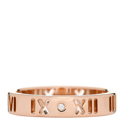 Tiffany 18K Rose Gold Diamond Atlas Pierced Ring 47 4.25 3 of 4