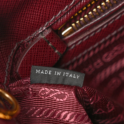 Prada Saffiano Lux Small Galleria Double Zip Tote Cherry 7 of 10