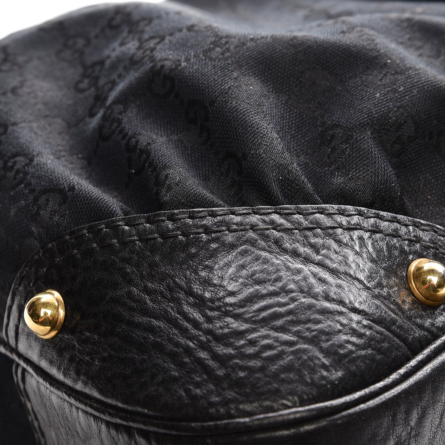 Gucci Monogram Large Jockey Hobo Black 12 of 13