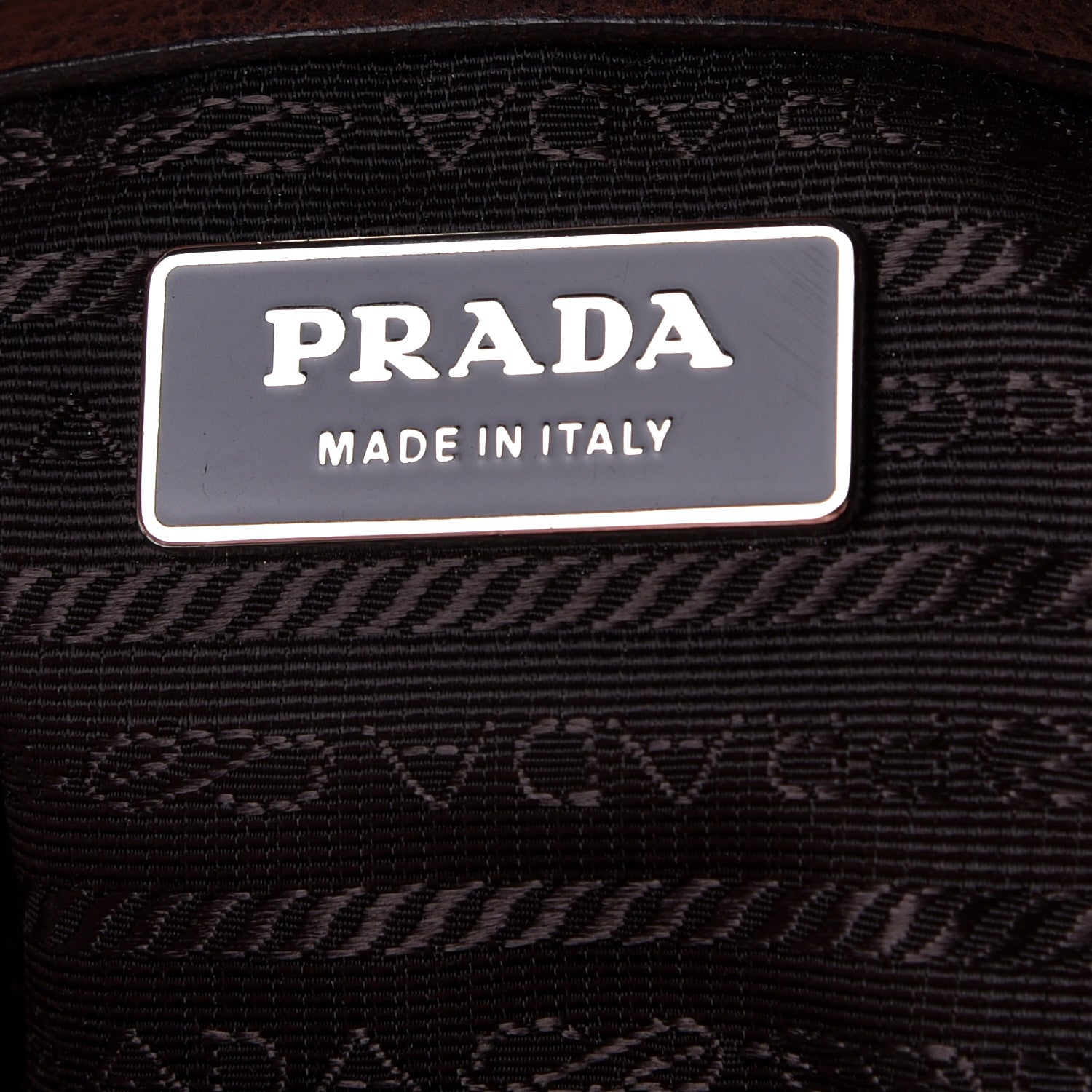 Prada Vitello Daino Pushlock Shoulder Bag Brown 9 of 10