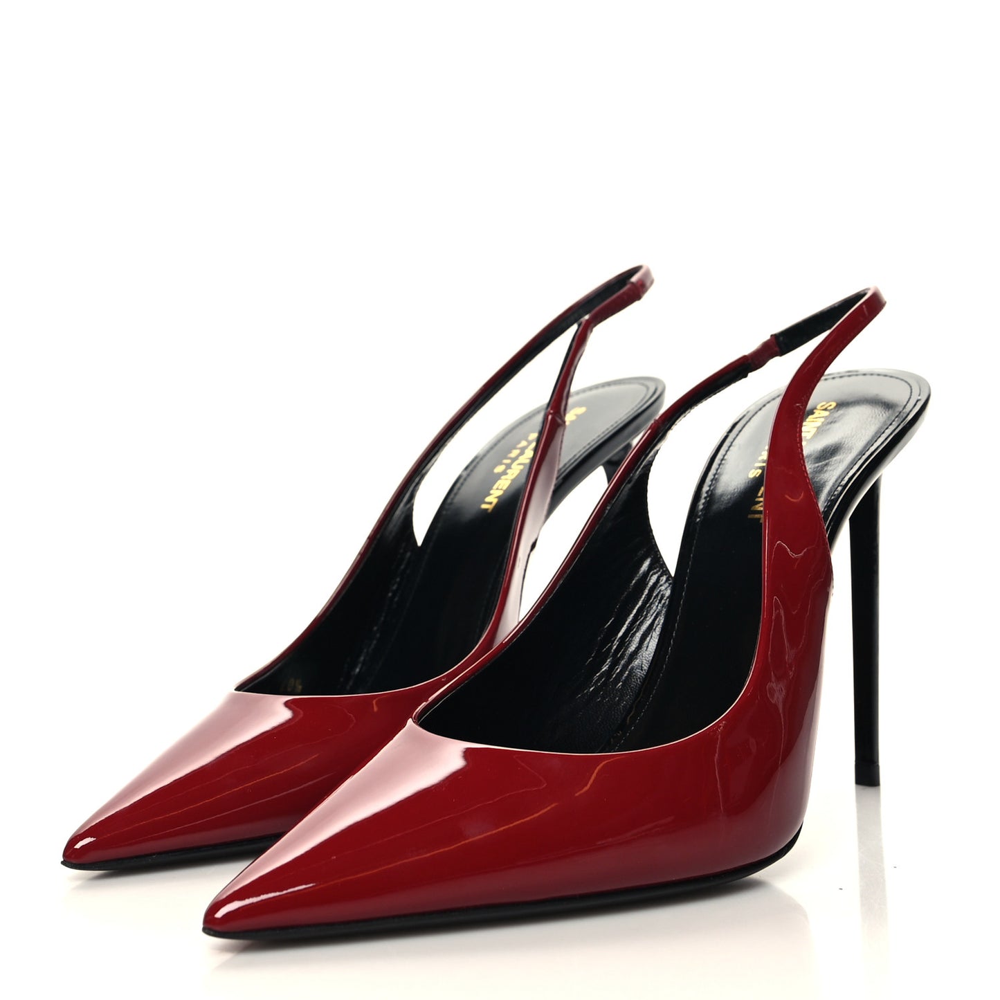 Patent Calfskin Zoe 105 Slingback Pump 40.5 Red