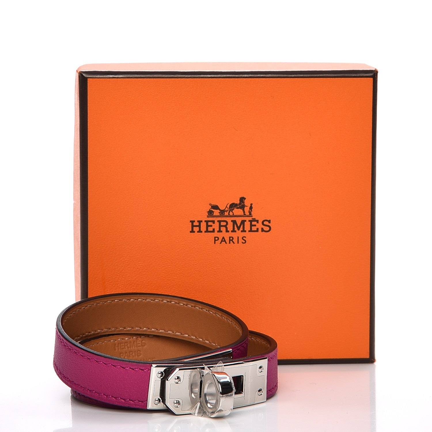 Hermes Swift Kelly Double Tour Bracelet S Rose Pourpre 8 of 8