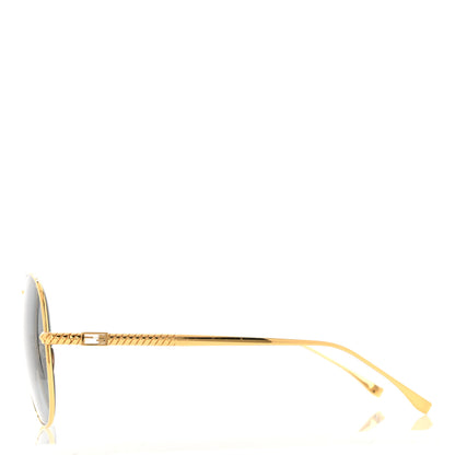 Fendi Metal Aviator Sunglasses FF 0437 Gold 3 of 6