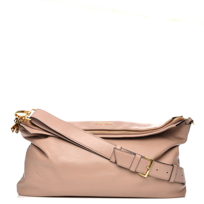 Miu Miu Soft Calf Cloud Hobo Cammeo 1 of 10