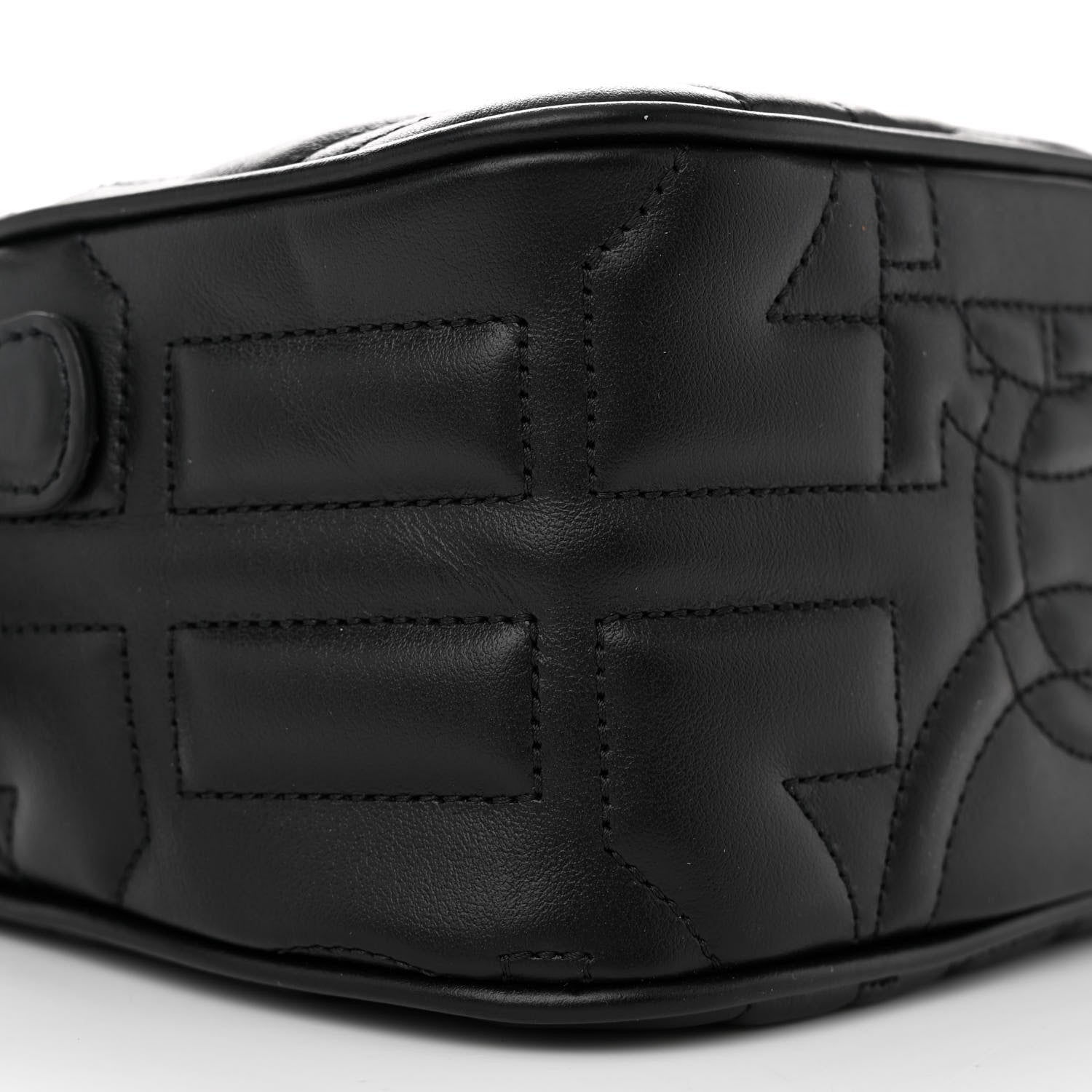 Salvatore Ferragamo Calfskin Quilted Gancini Camera Bag Black 9 of 11