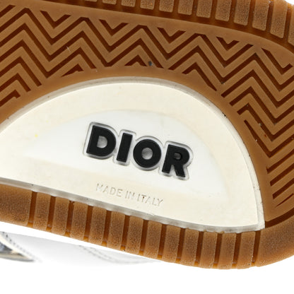 Christian Dior Smooth Calfskin Jacquard Oblique Mens B27 Low Top Sneakers 42.5 Beige Blue 8 of 17