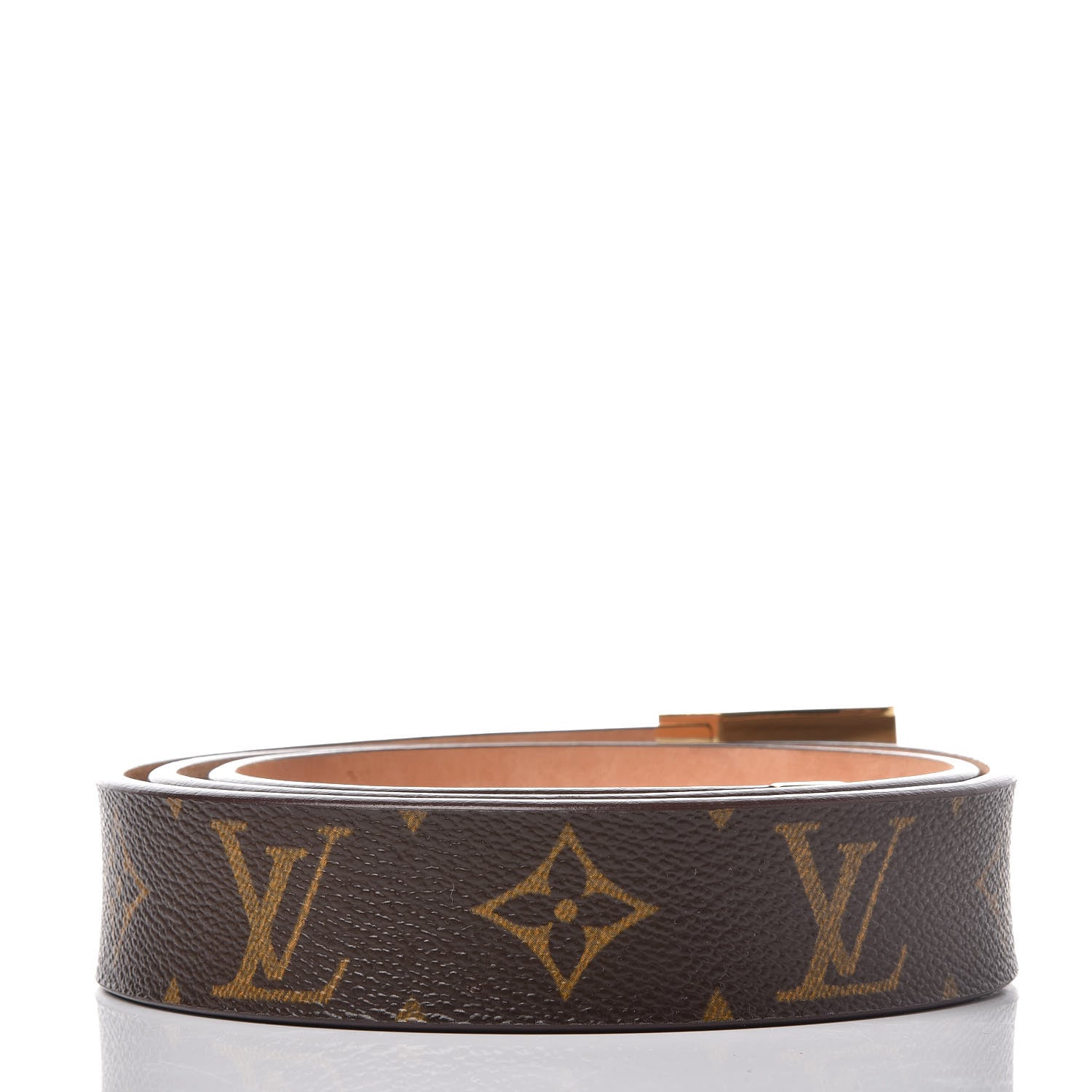Louis Vuitton Monogram Ceinture Belt Gold Buckle 85 34 3 of 8