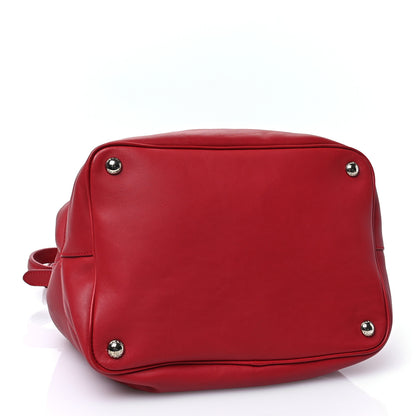 Prada Soft Calf Bucket Bag Rosso 4 of 11
