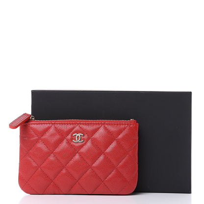 Chanel Caviar Quilted Small Cosmetic Case Red 8 of 8
