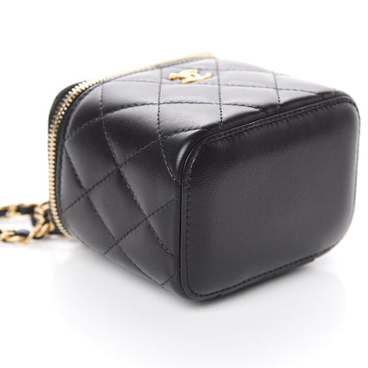 Chanel Lambskin Quilted Pearl Crush Box With Chain Black 7 of 8