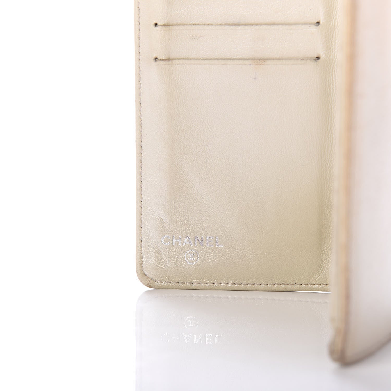 Chanel Caviar Sevruga Yen Wallet Beige 6 of 8