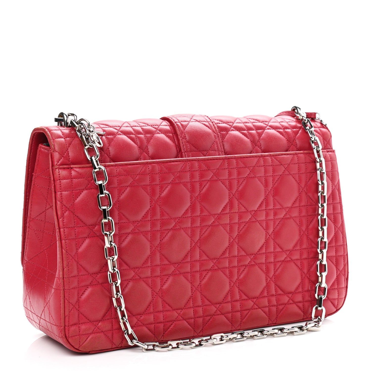 Christian Dior Lambskin Cannage Large Miss Dior Flap Pink 2 of 9