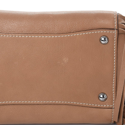 Prada Glace Calf Twin Pocket Fringe Tote Caramel 15 of 16